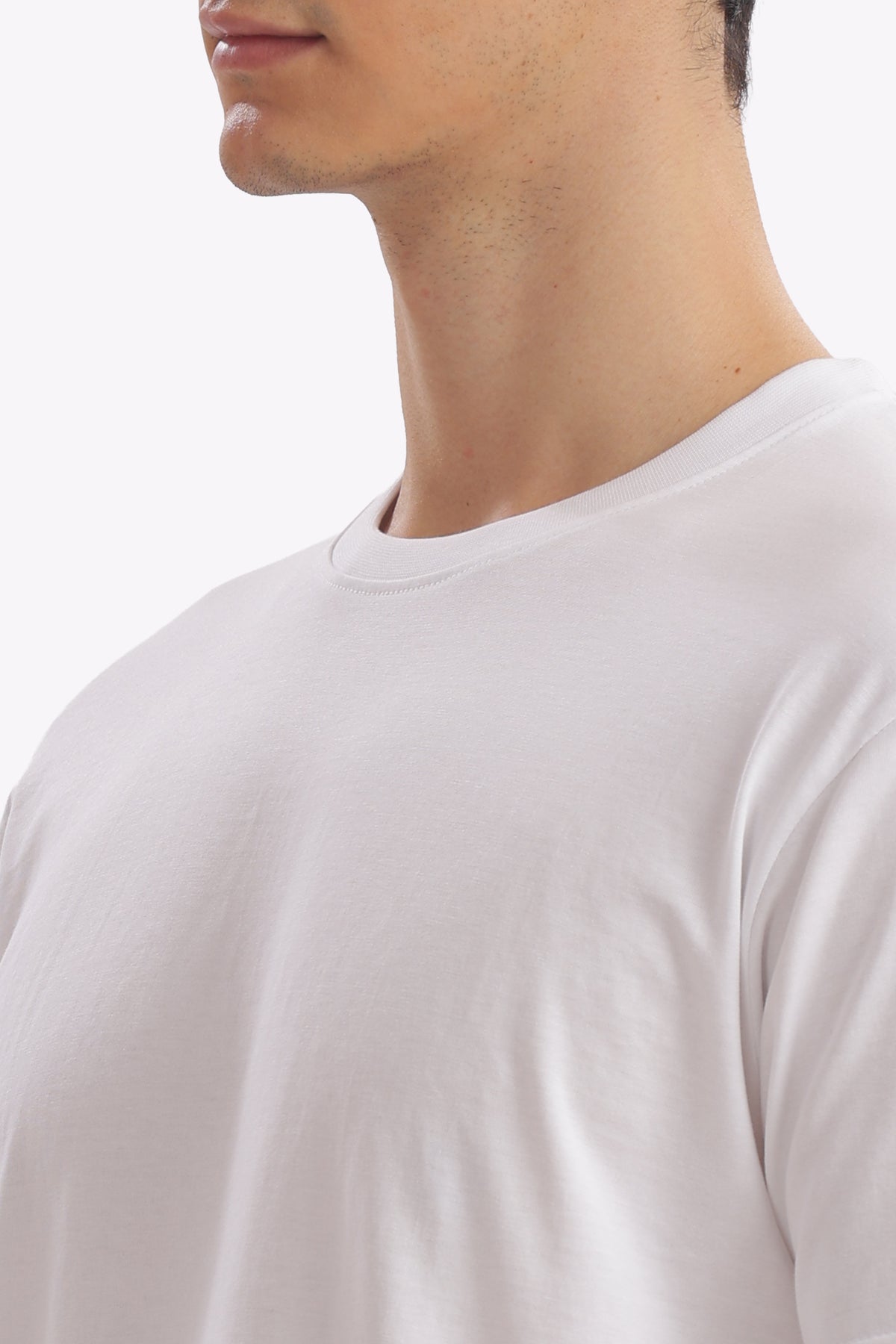 Plain Half Sleeve T-Shirt (White)