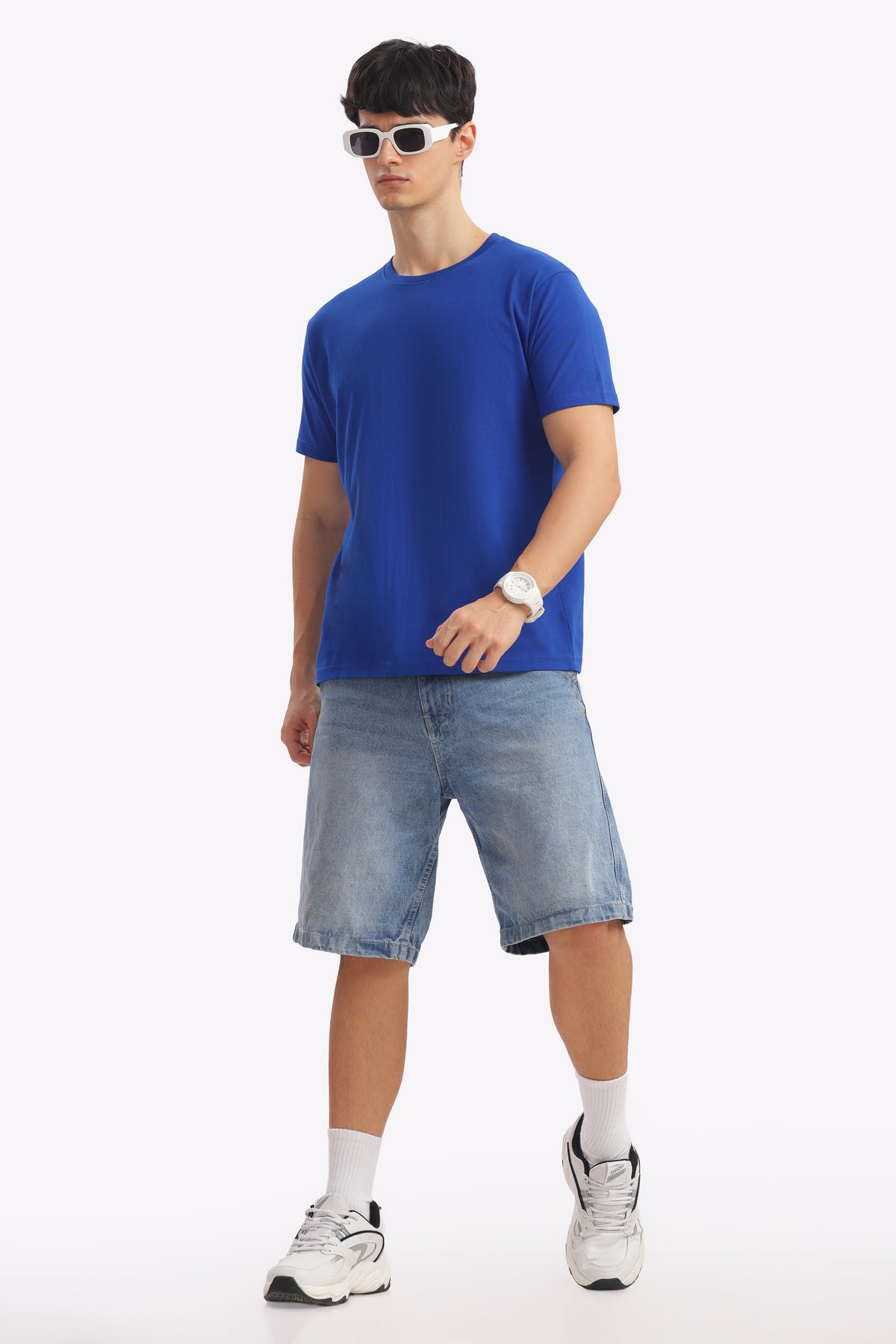 Plain Half Sleeve T-Shirt (Royal Blue)