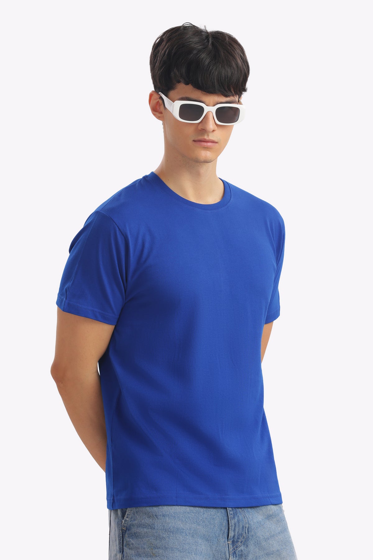 Plain Half Sleeve T-Shirt (Royal Blue)