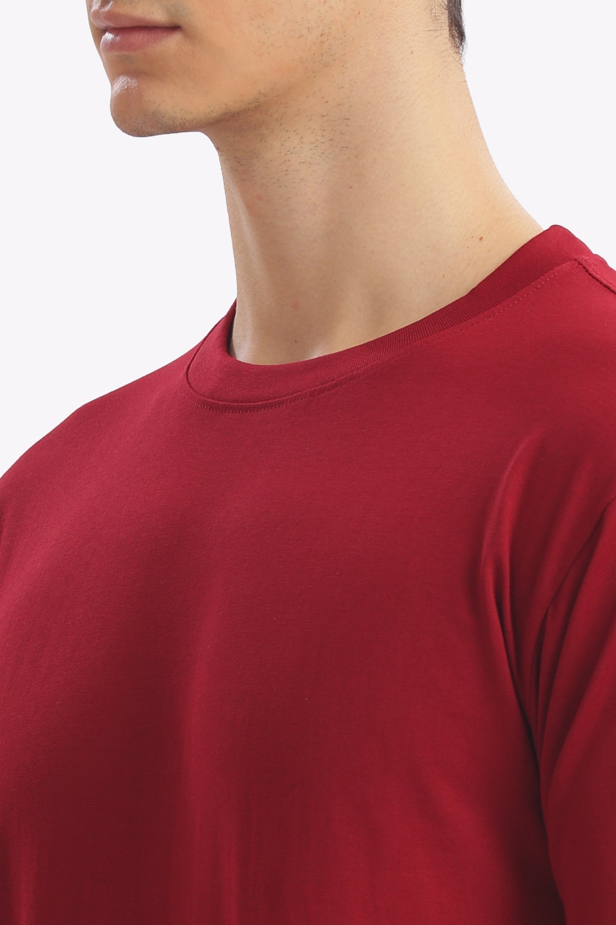 Plain Half Sleeve T-Shirt (Marron)
