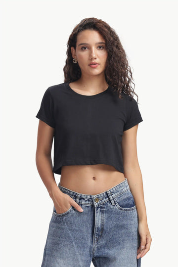Crop Top Women’s Premium BLACK