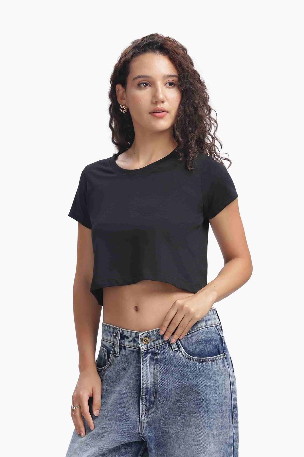 Crop Top Women’s Premium BLACK