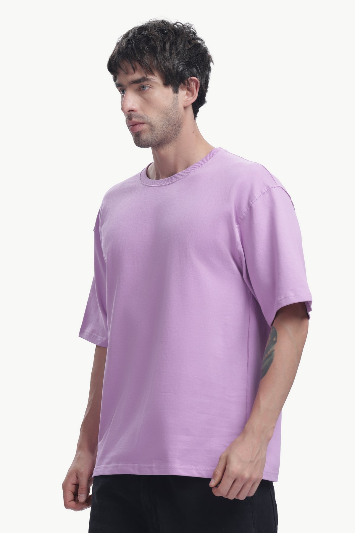 Oversized T-Shirt | 240 GSM Cotton(Lavander)