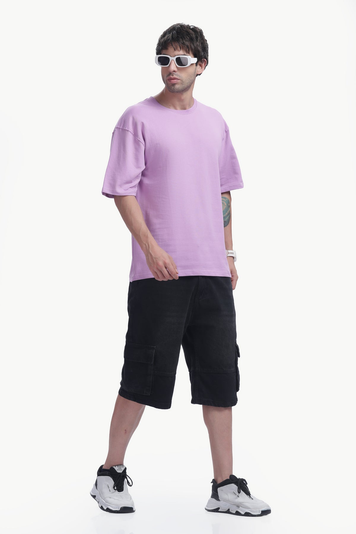 Oversized T-Shirt | 240 GSM Cotton(Lavander)