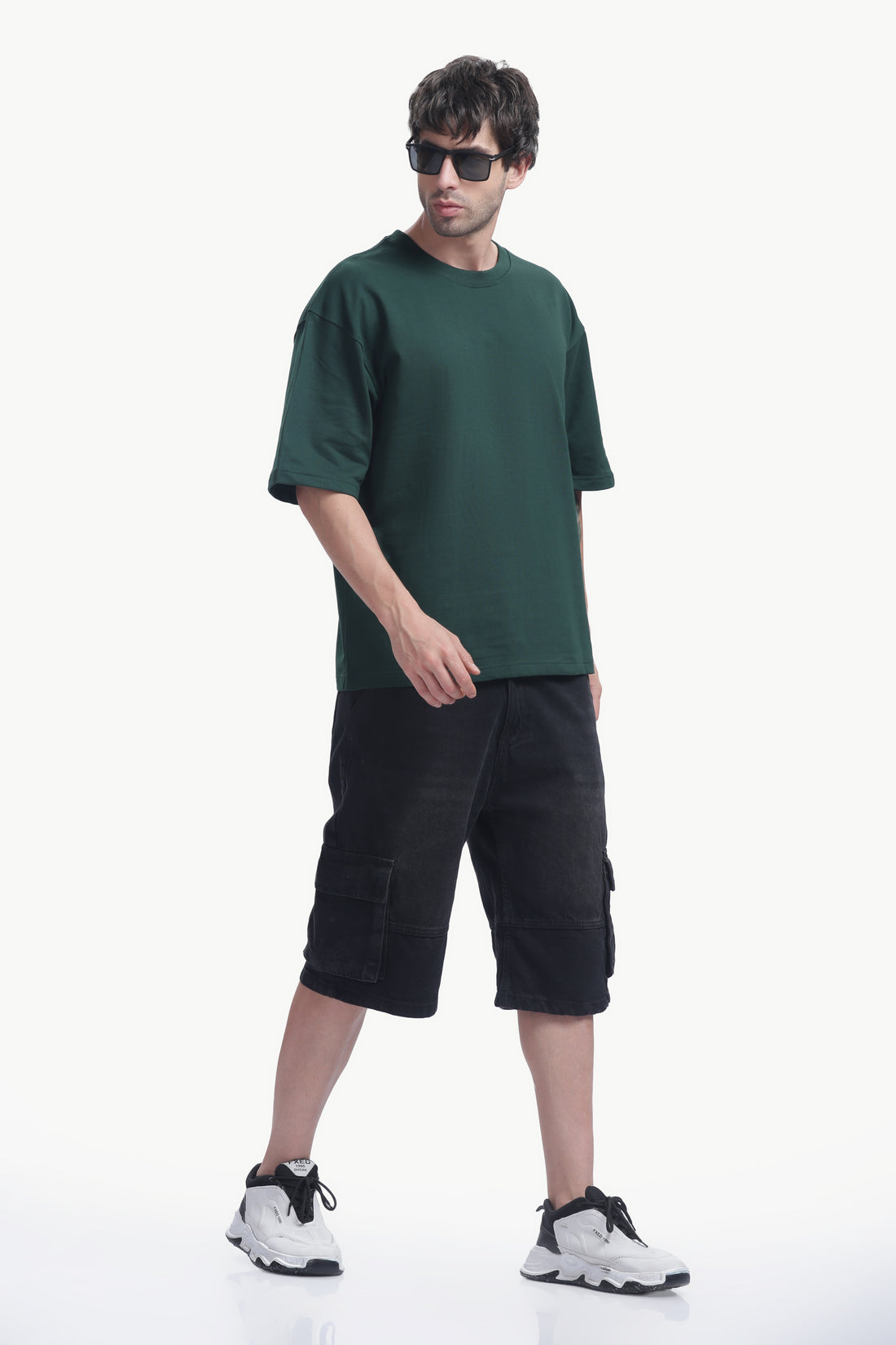 Oversized T-Shirt | 240 GSM Cotton | Bottle Green