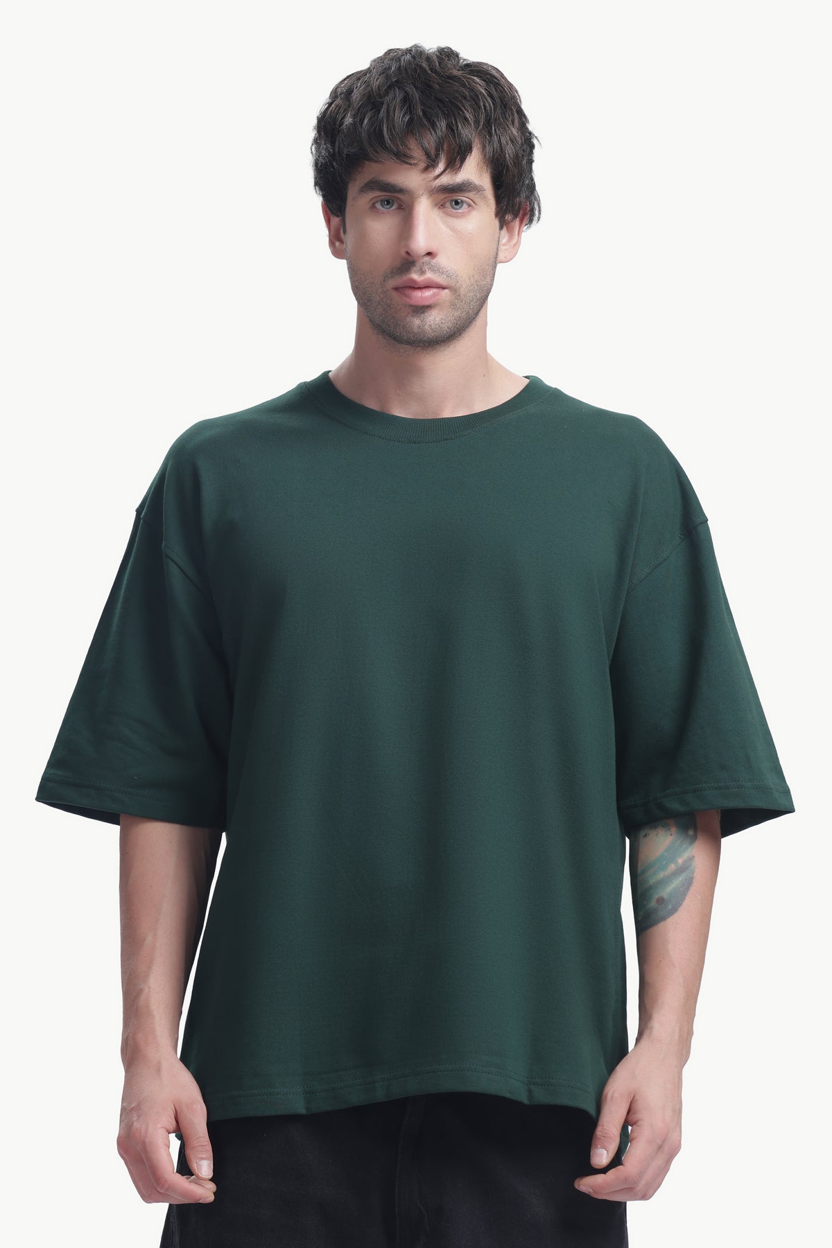 Oversized T-Shirt | 240 GSM Cotton | Bottle Green