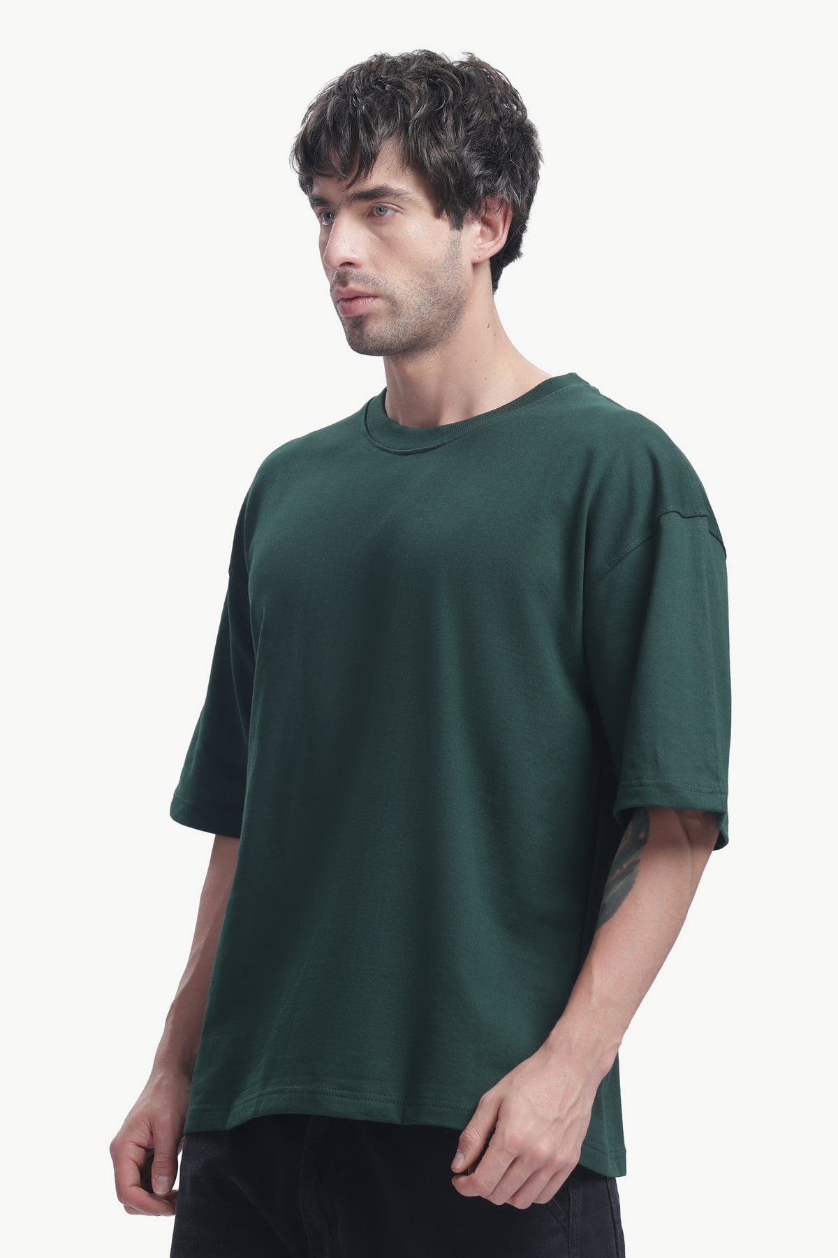 Oversized T-Shirt | 240 GSM Cotton | Bottle Green