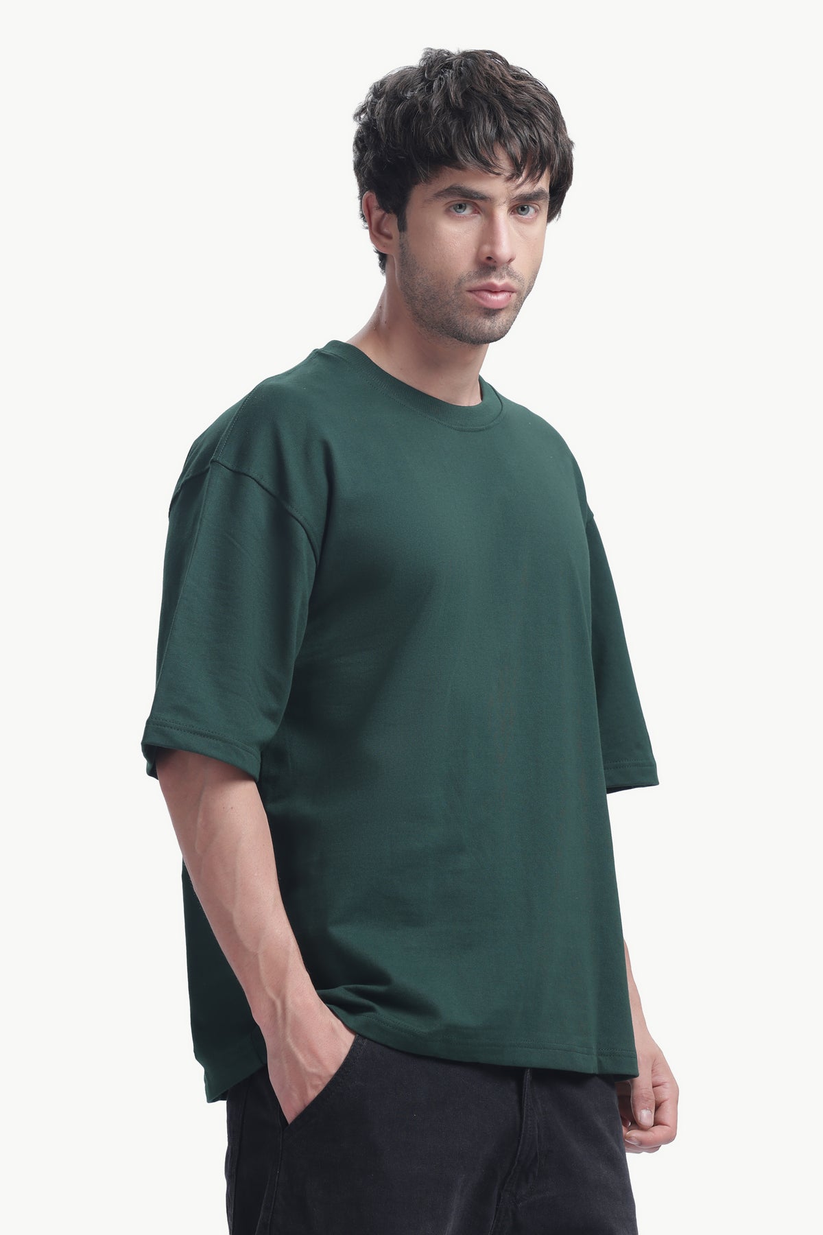 Oversized T-Shirt | 240 GSM Cotton | Bottle Green