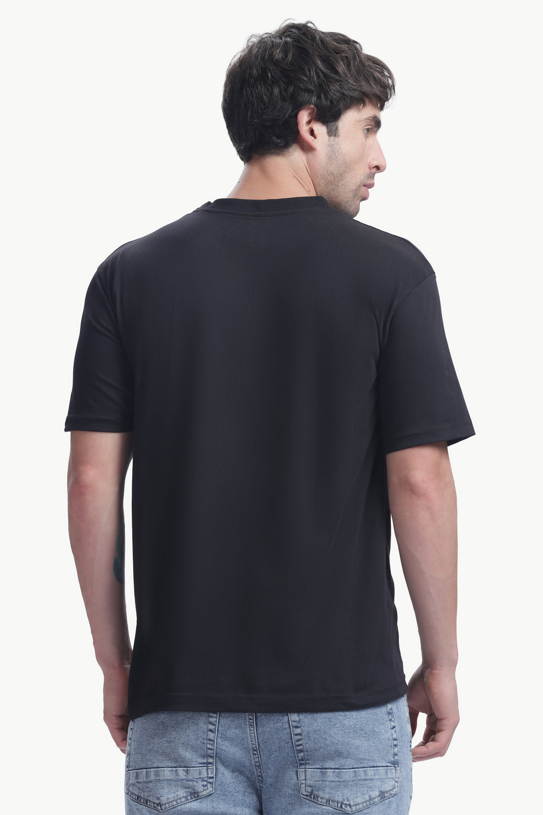 Plain Half Sleeve T-Shirt (Black)