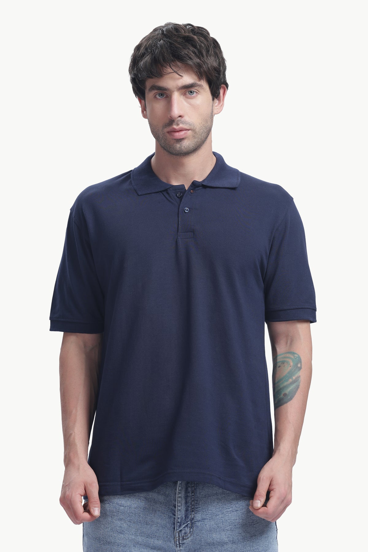 Premium Polo T-Shirt 220 GSM Cotton  Regular Fit  Polo Collar - NAVY