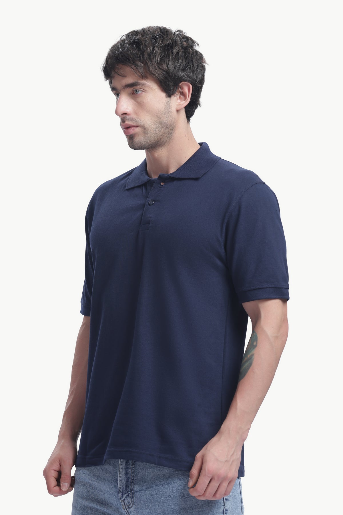 Premium Polo T-Shirt 220 GSM Cotton  Regular Fit  Polo Collar - NAVY