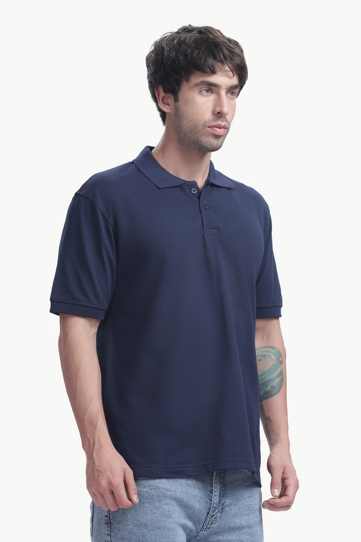 Premium Polo T-Shirt 220 GSM Cotton  Regular Fit  Polo Collar - NAVY