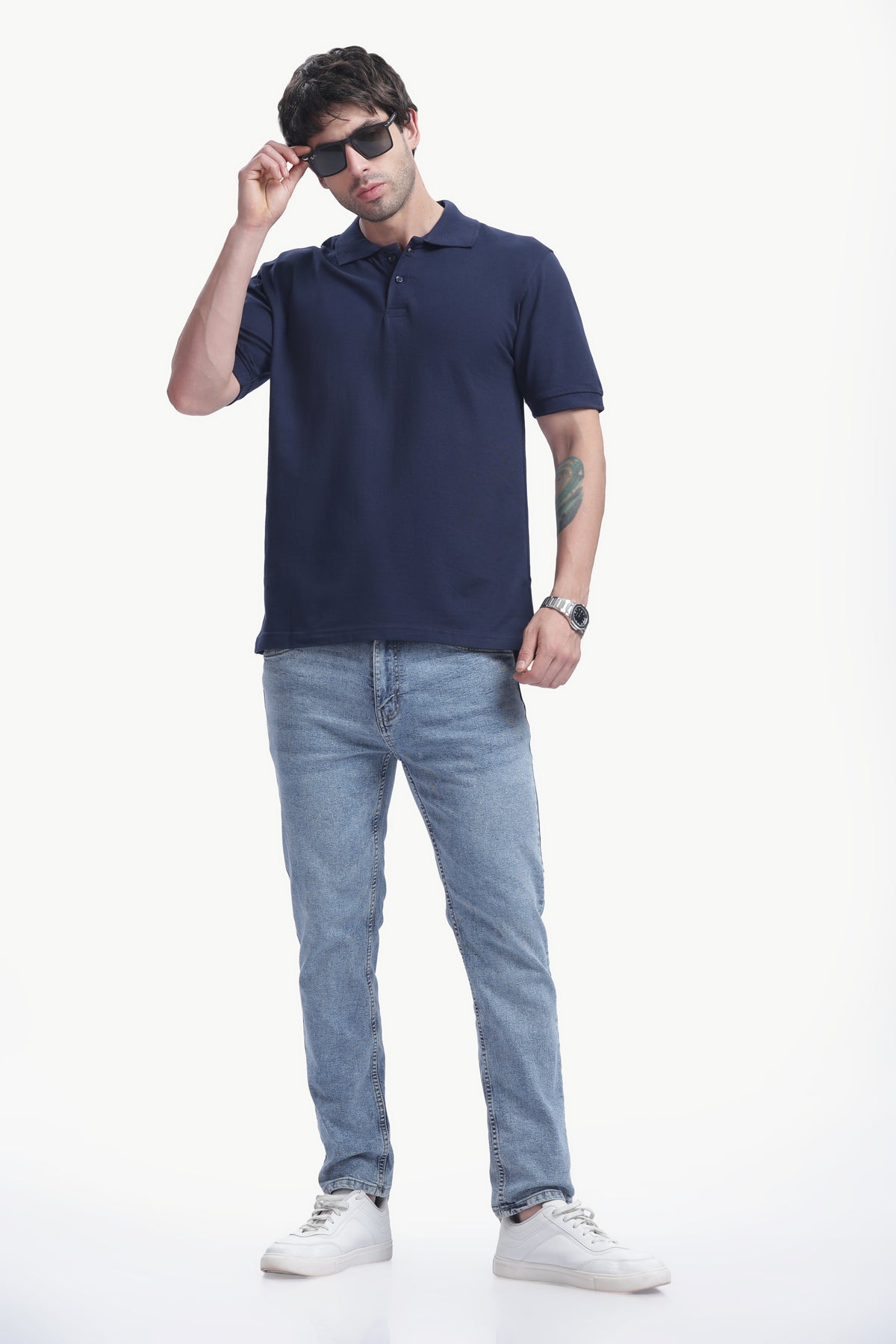Premium Polo T-Shirt 220 GSM Cotton  Regular Fit  Polo Collar - NAVY