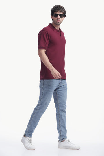 Premium Polo T-Shirt 220 GSM Cotton  Regular Fit  Polo Collar - MARRON