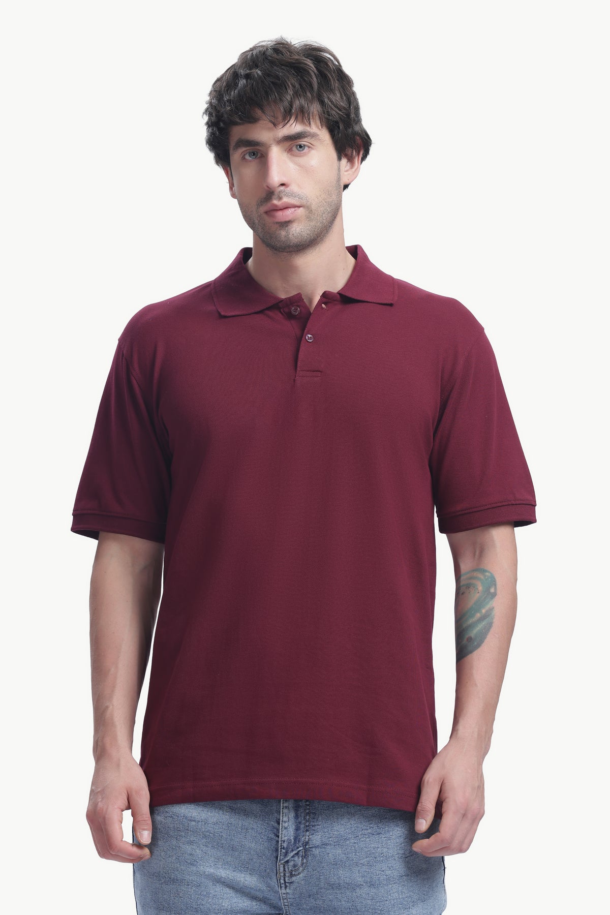 Premium Polo T-Shirt 220 GSM Cotton  Regular Fit  Polo Collar - MARRON