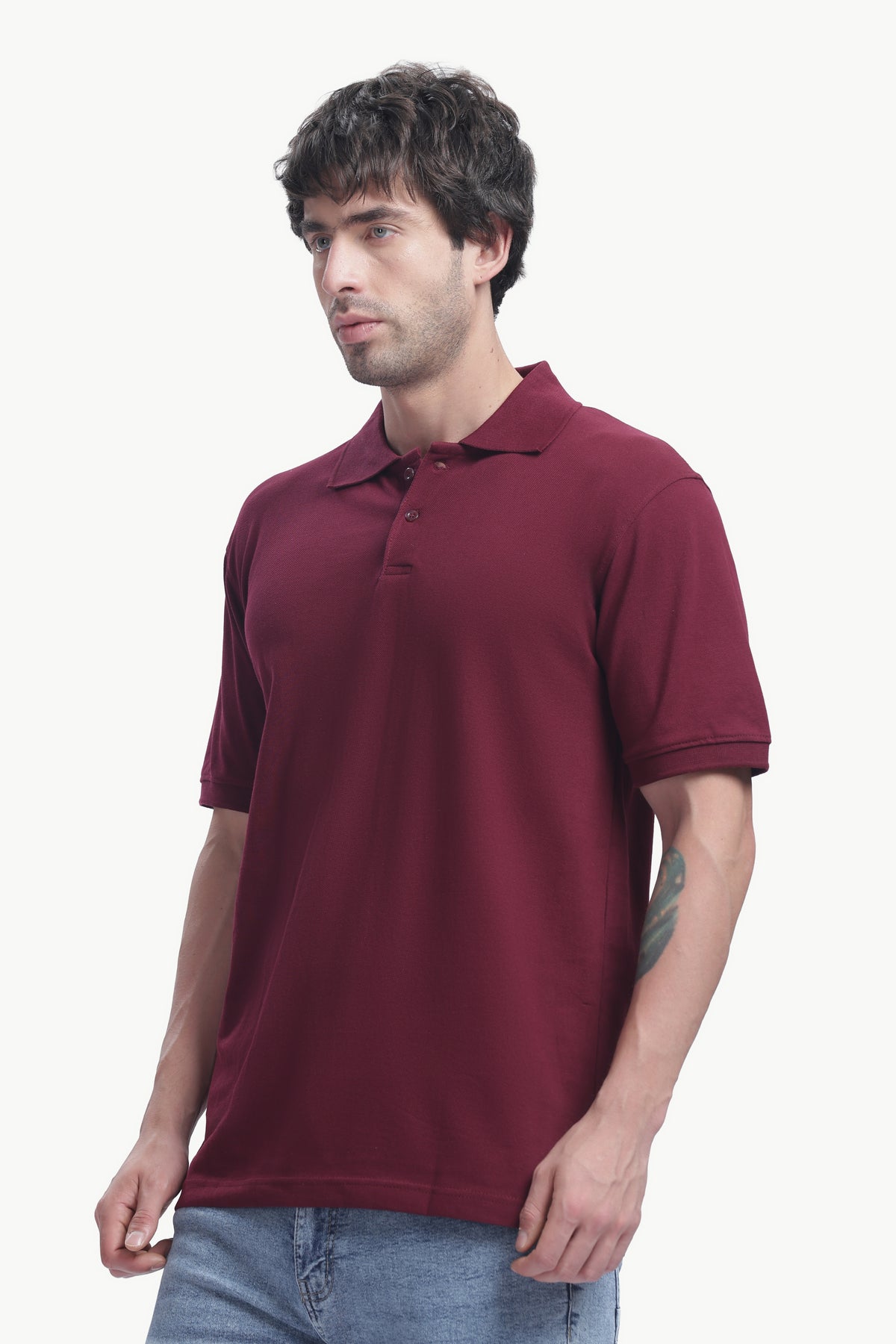 Premium Polo T-Shirt 220 GSM Cotton  Regular Fit  Polo Collar - MARRON