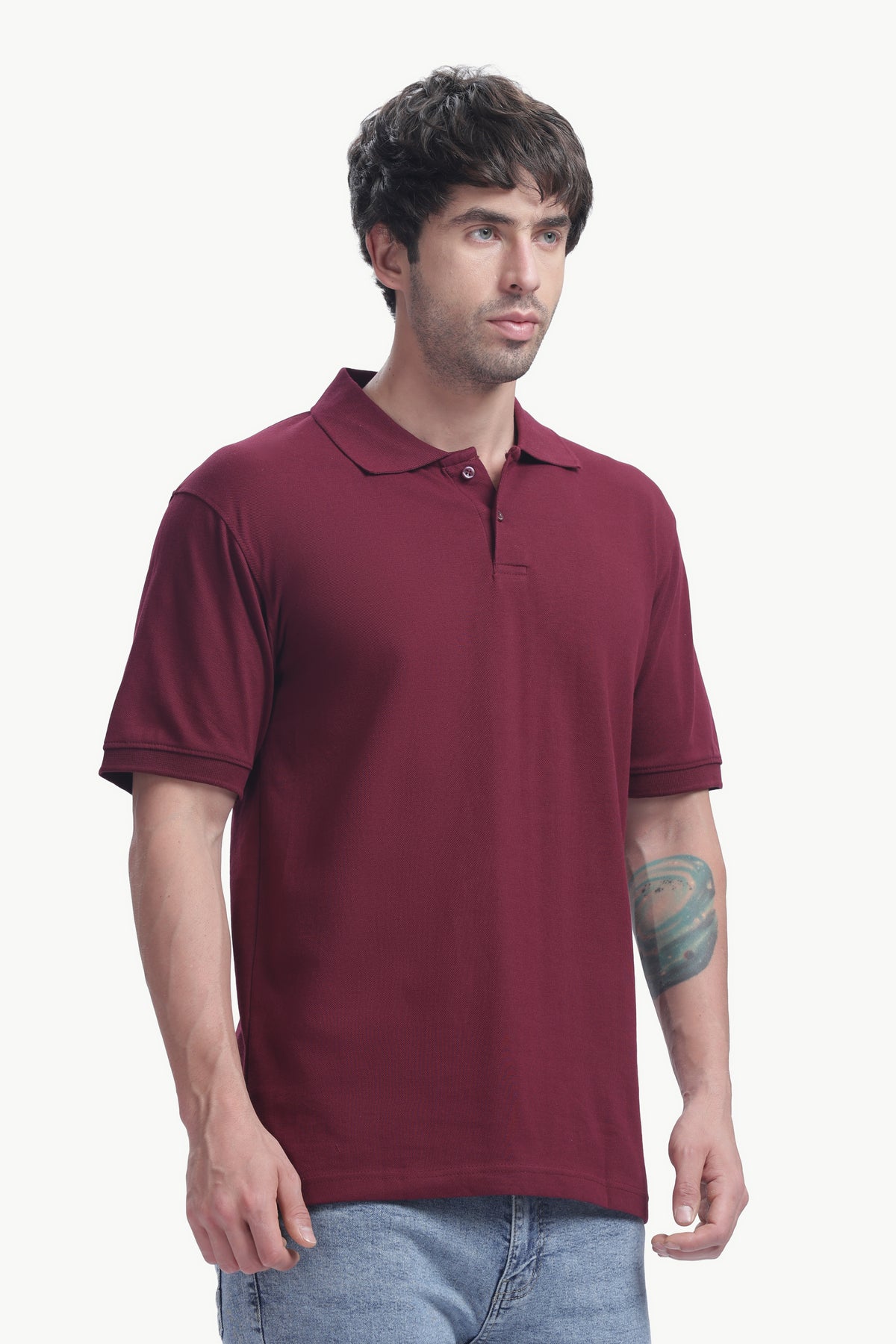 Premium Polo T-Shirt 220 GSM Cotton  Regular Fit  Polo Collar - MARRON