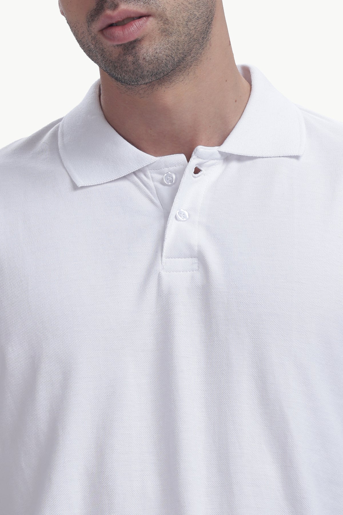 Premium Polo T-Shirt 220 GSM Cotton  Regular Fit  Polo Collar - WHITE