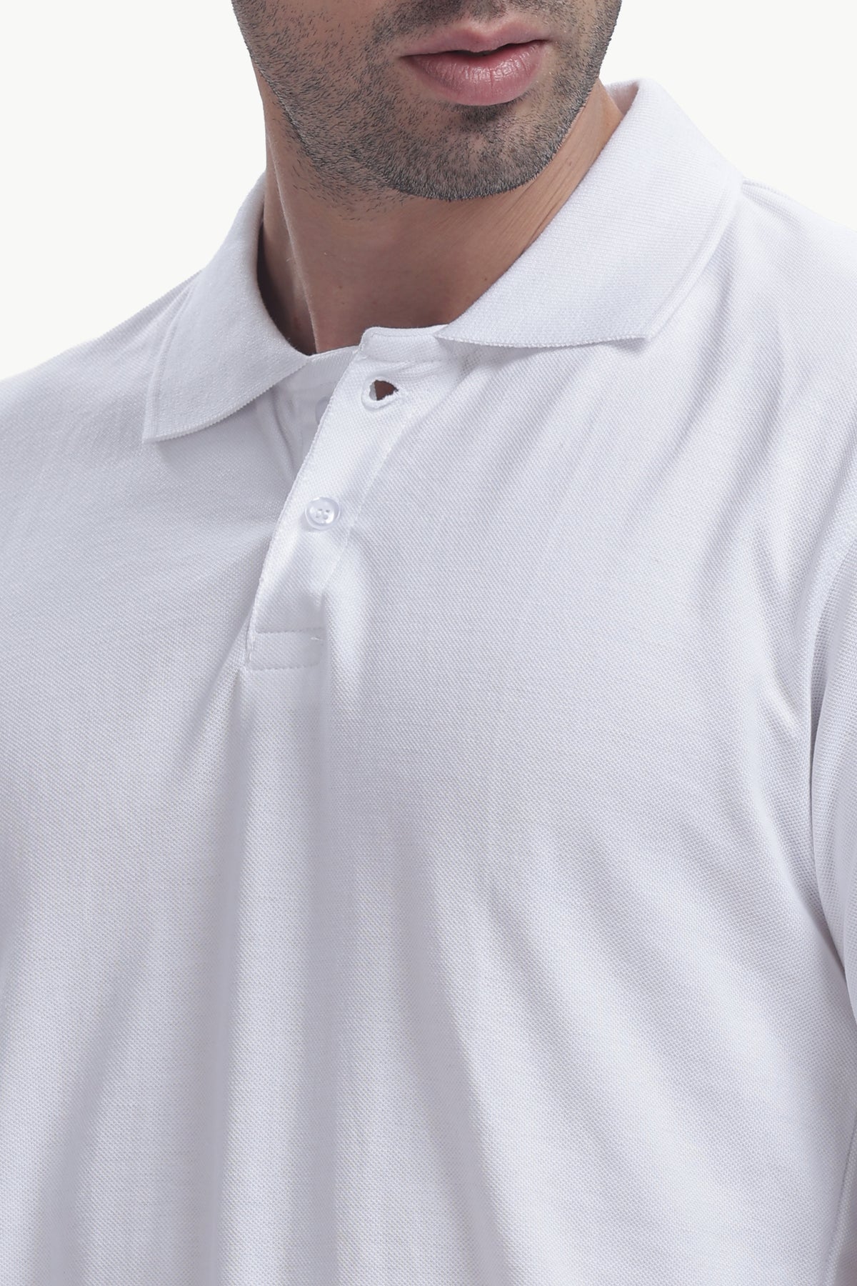 Premium Polo T-Shirt 220 GSM Cotton  Regular Fit  Polo Collar - WHITE