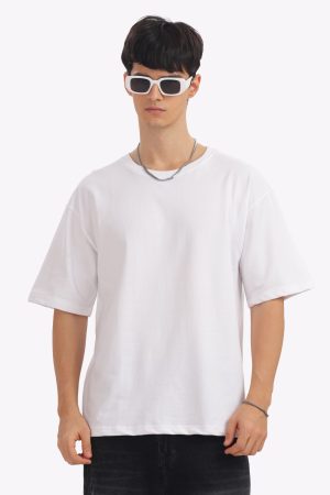 Oversized Cotton T-shirt (White)