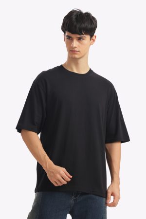 Oversized Cotton T-shirt (Black)