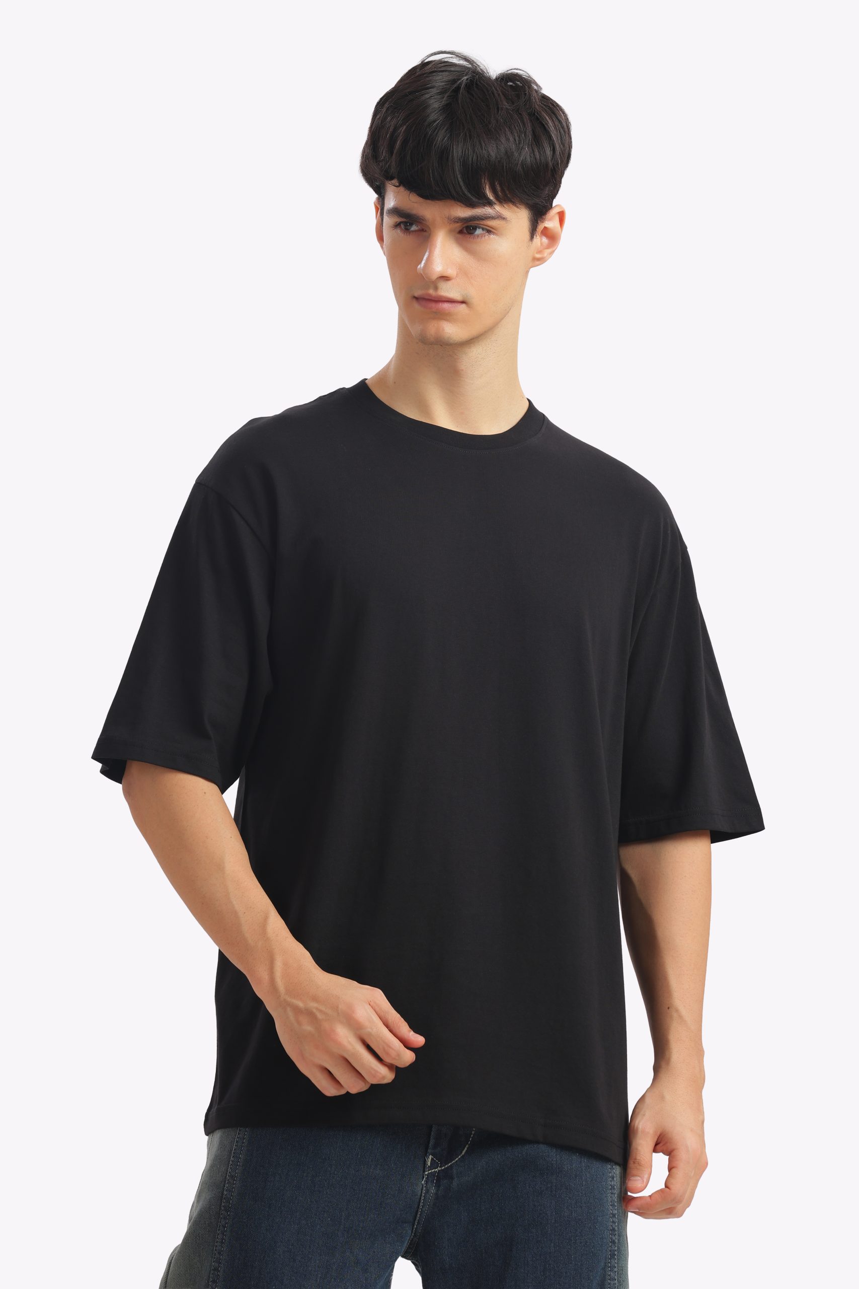 Oversized Cotton T-shirt (Black)
